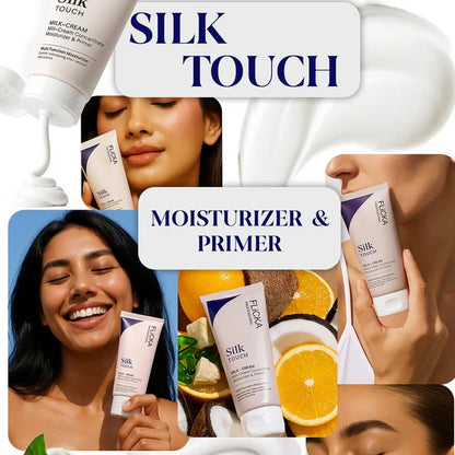 FLi.CKA Silk Touch 3 In 1 Moisturizer And Primer For Face Makeup | Hydrating, Lightweight & Long- Lasting | All Skin Types | Milk-Cream Multi Function | Minimises Pores | 60 Gram