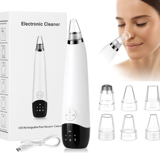 6 in 1 Blackhead Remover – USB Rechargeable Pore & Acne Cleaner