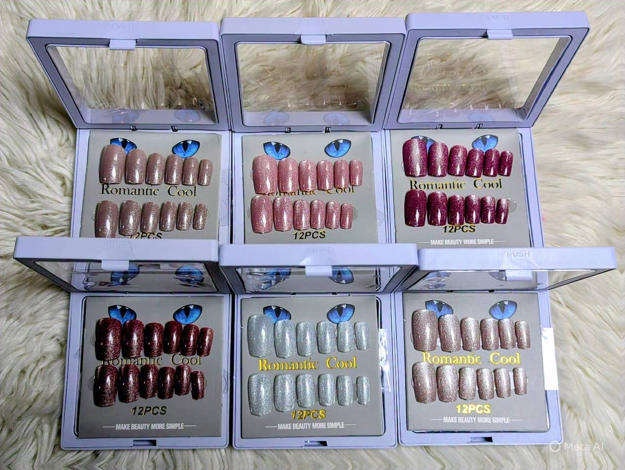 Cat Nails 6 Sets with Application Kit